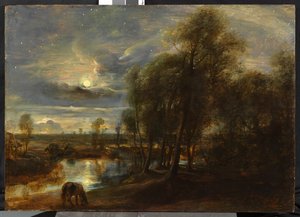 月光の風景、1635〜40年頃 作： Peter Paul Rubens